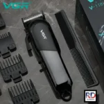 VGR VGR-118 ماكينة حلاقة كهربائية احترافية قابلة للشحن للرجال – أسود