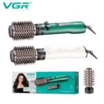 فرشاة مجفف شعر VGR V-498 الأيونية – 3 في 1 لتجفيف وتمليس وتجعيد الشعر، بطلاء سيراميك وسلك دوار 360 درجة، للرجال والنساء