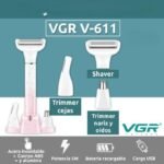 ماكينة إزالة شعر الجسم للسيدات VGR V-611 الاحترافية 3 في 1 – لحلاقة ناعمة وسهلة للساقين، الإبط، والمناطق الحساسة، بتصميم لاسلكي