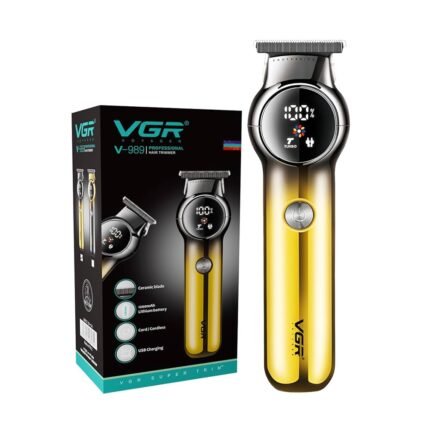 ماكينة حلاقة VGR الاحترافية – V-989 مكنه بشفرات سيراميك وشحن USB-C