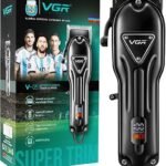 VGR-051 ماكينة حلاقة كهربائية احترافية للرجال – قابلة للشحن، شفرات سيراميك، بطارية ليثيوم أيون 2500 مللي أمبير