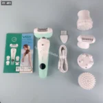 جهاز إزالة شعر VGR V-750 النسائي 5 في 1 – مقاوم للماء، رؤوس متعددة للوجه والجسم، سهل الاستخدام والتنظيف، شحن USB