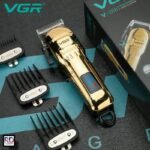 VGR-268 – ماكينة حلاقة كهربائية احترافية للرجال من VGR – قابلة للشحن، لاسلكية، بشفرات فولاذية مقاومة للصدأ