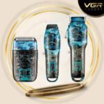 VGR-645 – ماكينة حلاقة كهربائية للرجال احترافية قابلة للشحن – شفرات ستانلس ستيل – بطارية ليثيوم أيون – شاشة LED