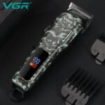 VGR-665 – ماكينة حلاقة كهربائية احترافية للرجال من جي ار، قابلة للشحن، شفرات من الستانلس ستيل، وقت تشغيل 200 دقيقة