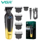 ماكينة حلاقة VGR T-shaped – V-996 مكنه بشاشة LED و4 ملحقات
