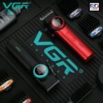 VGR-001 ماكينة حلاقة كهربائية احترافية للرجال – قابلة للشحن – 9000 دورة في الدقيقة – بطارية ليثيوم 4600 ميلي امبير – متعددة السرعات