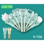 VGR VGR مجموعة العناية المتكاملة - مجموعة إزالة الشعر 7 في 1 من VGR-V-756 للسيدات - قابلة لإعادة الشحن - ماكينة ازالة الشعر للسيدات - ماكينة ملاقيط - ماكينه تنعيم تنعيم القدم - ماكينه حريمي - سيلك ابيل 7 رؤوس - إزالة الشعر من الوجه، الجسم، مبرد القدم، مكن